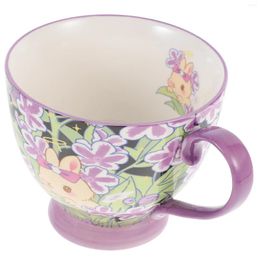 Mugs Flower Coffee Cup Latte Ceramic Cute Drinking Glasses Espresso Cups Ceramics Lovers