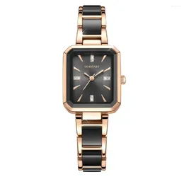 Wristwatches Ladies Watch Elegant Design Waterproof Rhinestone Quartz With Decor Alloy For Business