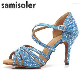 Dance Shoes Samisoler Salsa Latin Ballroom Rhinestone