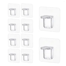 Hooks 10pcs Furniture Cabinet Shelf Wardrobe Divider Holders Adhesive Pegs Glass Rest Support Holder Bracket Clip Clamp Peg Pins