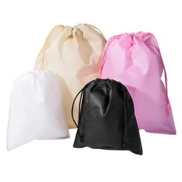 20 pieces Non woven fabric drawstring bags for clothes/shoegift/Chrismas festival bags Dust bag Storage bag accept custom 240327