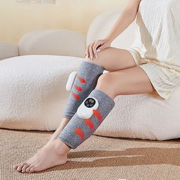 Electric Leg Massager with Heat Compression Blood Circulation Vibration Foot Calf Massager Machine for Joint Knee Wireless 240326