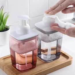 Storage Bottles Transparent Foam Pump Bathroom Facial Cleanser Hand Sanitizer Soap Press Type Mousse Shampoo Dispenser 420ml