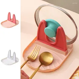 Kitchen Storage Foldable Pot Lid Rack Plastic Spoon Holder Stand Organiser Wear Resistant Pan Decor Tool