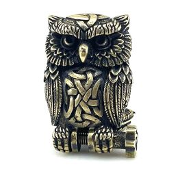 Paracord 1 Set Brass Owl Paracord Bracelet Buckle DIY Outdoors EDC Accessories Pendant Parts Lanyards Charms Tools Weaving Crafts