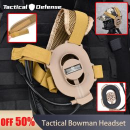 Accessories Tactical Unilateral Headphone Bowman II Headset Communication U94 PTT Kenwood Plug for Baofeng UV5R Hunting radio walkie talkie