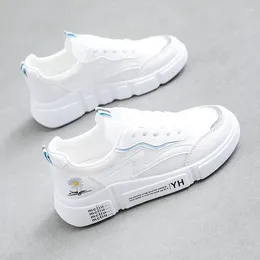 Fitness Shoes Woman Vulcanised Fashion Women PU Leather Ladies Breathable Cute Flats White Sneakers Casual Tu98