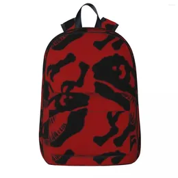 Backpack Black Skull Pattern Woman Backpacks Boys Girls Bookbag Waterproof Students School Bags Portability Travel Rucksack Shoulder Bag