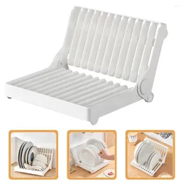 Kitchen Storage Foldable Dish Drain Rack Bowl Holder Racks For Household Drainers Pp Holders