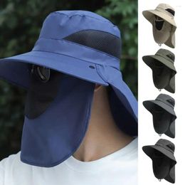 Berets Hiking Women Men Mountaineering With Mask Fishing Hat Sun Cap Summer