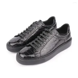 Casual Shoes BATMO 2024 Arrival Crocodile Skin Causal Men Male Genuine Leather 6045B