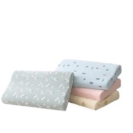 Cartoon Childen Latex Pillow Memory Foam Core Dustproof Protector Case Infant Summer Breathable Sleeping 240325