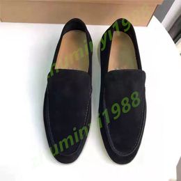 LP Couples shoes Summer Walk Charms embellished suede Moccasins loafers Genuine leather casual flats men Luxury Designers flat Dress shoe factory footwear Z41