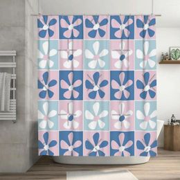 Shower Curtains Pastel Flower Curtain 72x72in With Hooks DIY Pattern Lover's Gift