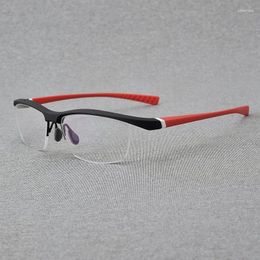 Sunglasses Frames Outdoor Sports Half-rim Glasses Frame Fashionable Black Ultra-light With Myopia Eyebrow Line For Men And Women