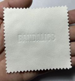 Display 100PCS Personalized Custom LOGO 8X8cm Silver Polish opp bags Cloth for silver Jewelry Cleaner Blue Microfiber Suede Fabric