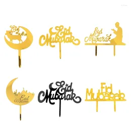 Baking Tools 5pcs Glitter Eid Mubarak Cupcake Toppers Ramadan Festival Islamic Muslim Party Drop