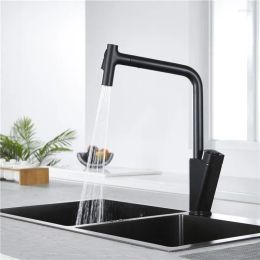 Kitchen Faucets Gun Grey Sink Pl Out Type Brass Water Mixer Taps Cold Single Handle Deck Mounted Rotating Black/Chrome Drop Delivery H Dhpwr