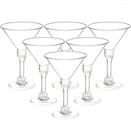 Wine Glasses 20pcs Decorative Liquor Cups Clear Plastic Martini Disposable Whiskey Cocktail For Party Bars