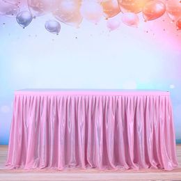 Table Skirt 1PC Cover Birthday Wedding Festive Party Decor Cloth Baby Shower Decoration S24