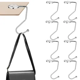 Hooks 8 Pcs Desk Student Portable Schoolbag Desktop Hook Office Iron Purse Hanger For