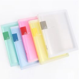 30 Pages Colour Frosted A5 Folder Booklet Transparent Insert Bag Office Ticket File Folders Document Organiser