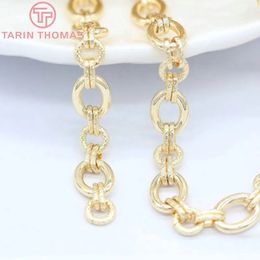 6189 50CM Width 88MM 24K Gold Color Brass Bracelet Necklace Chains High Quality Diy Jewelry Findings Accessories Wholesale 240315