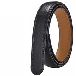 Belts No automatic buckle mens and womens leather without buckle head 2.4cm 2.5cm 2.8cm 3.0cm 3.5cm wide belt body A2375 Q240401