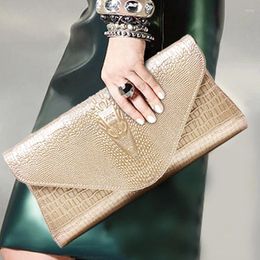 Shoulder Bags Crocodile Pattern Cow Leather Women Clutch Bag Lady Genuine Fashion Messenger Brand Woman Wallet Purse