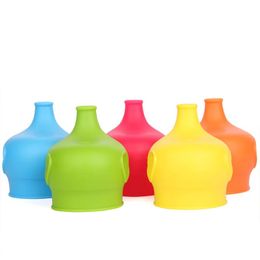 Elephant-Shaped Silicone Cup Lid Children Training Suction Cup Drink Bottle Spill-proof Cap Nozzle Soft Water Bottle Mouth cover