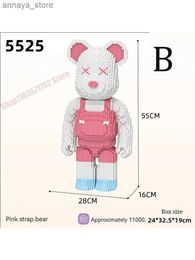 كتل BEARBRICK 3D Microparticle Bear Bear 19cm Build Build Mini Model Assembly Assembly Block Childrens Toyl2403