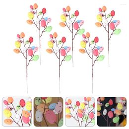 Decorative Flowers Easter Cuttings Home Decor Adornment Egg Bouquet Spring Decorations Po Props Garland Decors Artificial