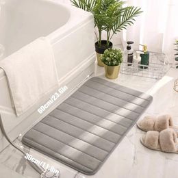 Bath Mats Washable Soft Mat Shower Sponge Ultra Decorative Room Floor Water Absorbent Anti-slip Rug Memory Tub