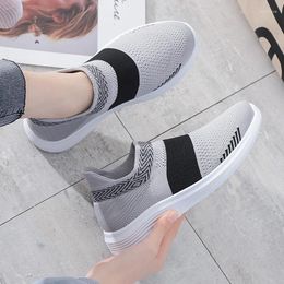 Fitness Shoes Women Casual Sneakers Knitted Socks White Summer Vulcanised Trainers Tennis Flat Shoess4