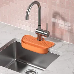 Kitchen Faucets Silicone Sink Splash Guard Slope Upgraded Faucet Mat Sponge Drain Pad Countertop Protectors Gadgets