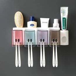 Whitening Multifunction Bathroom Accessories Storage Toothbrush Holder Save Space Health Durable Easy to clean Home Toothpaste Dispenser