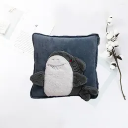 Pillow Cartoon Design Throw 2-in-1 Foldable Blanket Cute For Home Office Car Travel