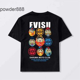 Summer New Trendy Brand Fushen Mens Printed Large m Short Sleeved T-shirt for Both Men and Women