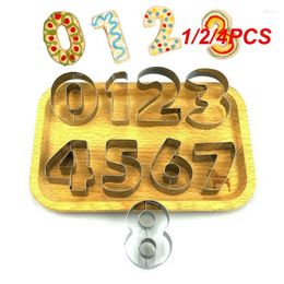 Baking Moulds 1/2/4PCS Cookie Cutters MouldsSet Puzzle Numbers 0-9 Arabic Numerals Cute Candy Biscuit Mould Tools Stainless