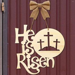 Party Decoration He Is Risen Ornament Home Decorations Wooden Ornaments Easter 2024 Accessories