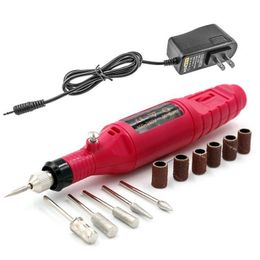 Professiona Electric Drills Professional Nail Drill Hine Kit Manicure Art Pen Pedicure Tool File Acrylic 6 Bits Polish Drop Delivery A Otodt