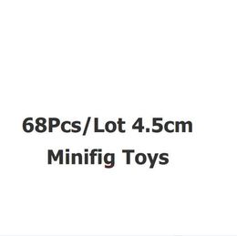 68pcs/lot 4.5cm Minifig Toys Gifts Building Build Build