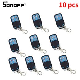 Controllo 5/10pcs Sonoff 433MHz Remote Control 4 Pulsante Smart Switch RF Controller RF Controllo da 433MHz Chiave Apparecchiatura controllata FOB Controllo FOB Controllo