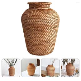 Vases Flower Arrangment Holder Rattan Vase Rustic Wedding Decorations Dried Arrangement