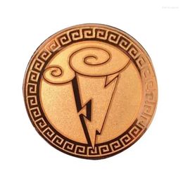 Brooches Symbol Of The Gods Brooch Hercules Mount Olympus Badge Brilliant Lighting Bolt Enamel Pin Animated Film Inspired Jewelry Gifts