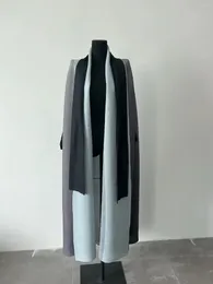 Women's Trench Coats Miyake Wrinkled Windbreaker Jacket Bat Sleeve Scarf Collar Gradient Long Robe Fashion Retro And Jackets Women