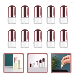 Storage Bottles 10 Pieces Essential Oil Roller Refillable Glass With Lid 1ml