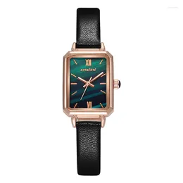 Wristwatches Women's Watch Malachite Green -selling Small Fashionable Retro Square