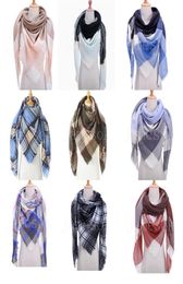 42 style Women Cashmere Winter Scarf Knit Pashmina Bandana Plaid Female Warm Triangle Scarves Blanket Shawls DB3434700818