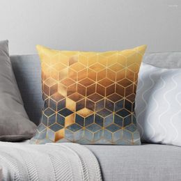 Pillow Golden Gradient Cubes Throw Couch Pillows Sofas Covers